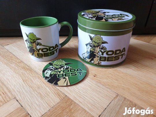 Új Star Wars bögre ajándékdobozba Yoda Best