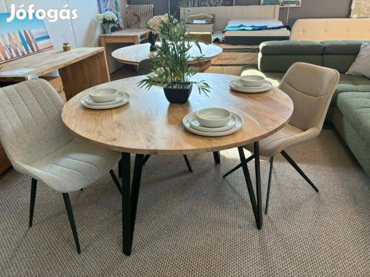 Új Star kerek akácfa akác fa asztal étkezőasztal ebédlőasztal