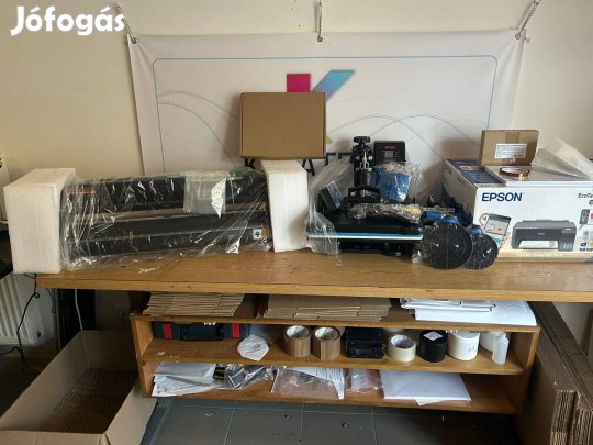 Új Sublicutter szublimációs készlet: 5 az 1-ben hőprés (38×30) + Epson