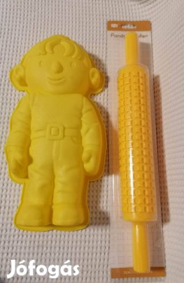 Új Szilikon Torta Piskóta / Sütemény Forma + Szilikon Nyújtófa Szett