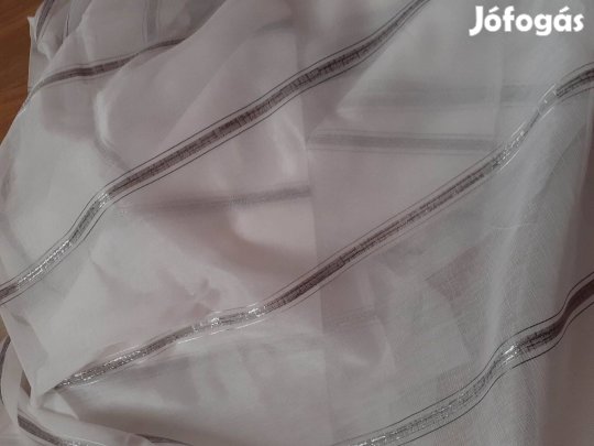 Új Szürke-ezüst csíkos sable függöny (8m x 3m)