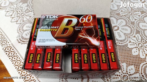 Új TDK brilliant 60 kazetták eladók.