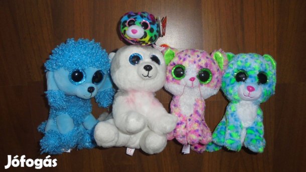 Új TY csillogó szemű plüss husky kutya