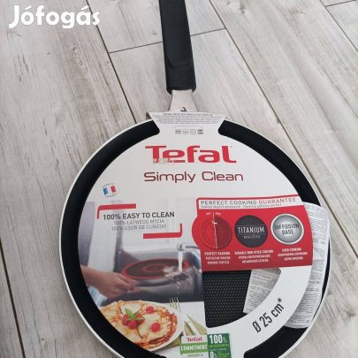 Új Tefal Simply Clean, nem indukciós palacsintasütő serpenyő B5671053