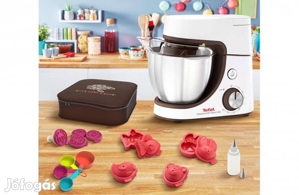 Új Tefal konyhai robotgép 4,6 l inox tál 1100W dagasztó keverő hab