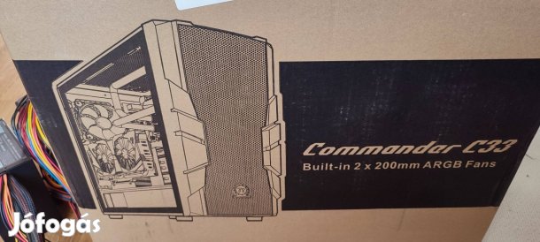 Új Thermaltake Commander C33 Argb 2x200mm ventilátorral (Oldallap né