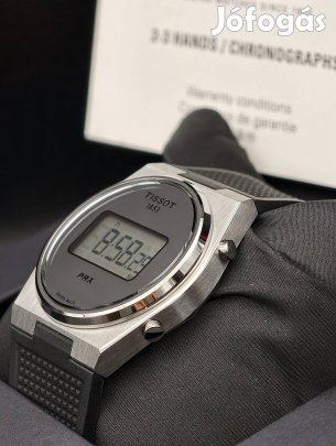 Új Tissot Prx Digital férfi karóra ezüst gumi hordatlan