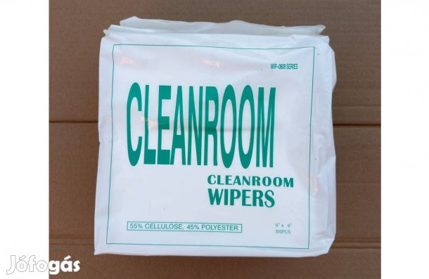 Új Tisztatér Tisztaszoba Törlőkendő 9x9" 23x23 cm 300 db Cellulóz Poly