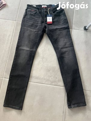 Új Tommy Hilfiger fekete férfi farmernadrág farmer nadrág 31/34 in