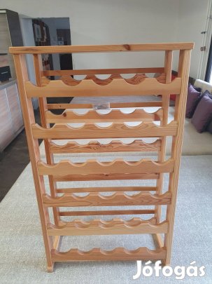 Új Tömör fenyő Bortartó állvány eladó (10)