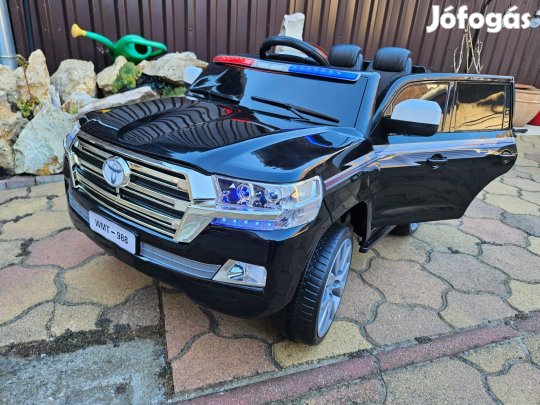 Új Toyota Fekete rendőrautó 2 személyes elektromos gyerek terepjáró re