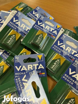 Új Varta Power NiMh akkumulátor 9V/E 200 mAh - Újratölthető