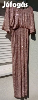 Új Vero Moda rosegold gyönyörű flitteres ruha, luxus min Extra Akció %