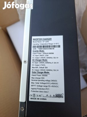 Új WiFi 24V 3,2Kw mppt hibrid inverter!