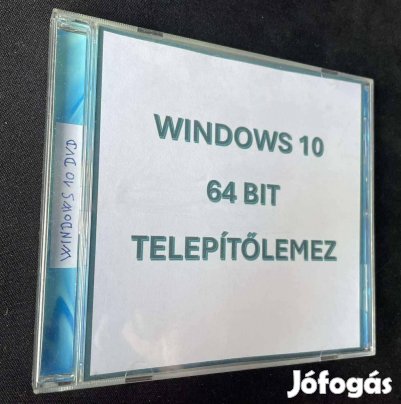 Új Windows 10 (64 bit) telepítőlemez, DVD