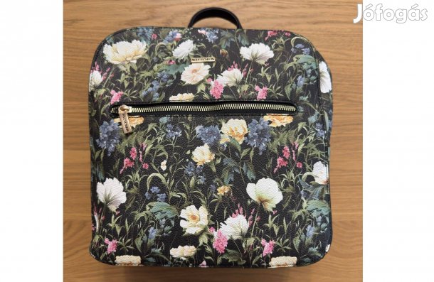 Új Wittchen Backpack Virág Mintás Hátiszák Női Öko-Bőr Fekete Táska