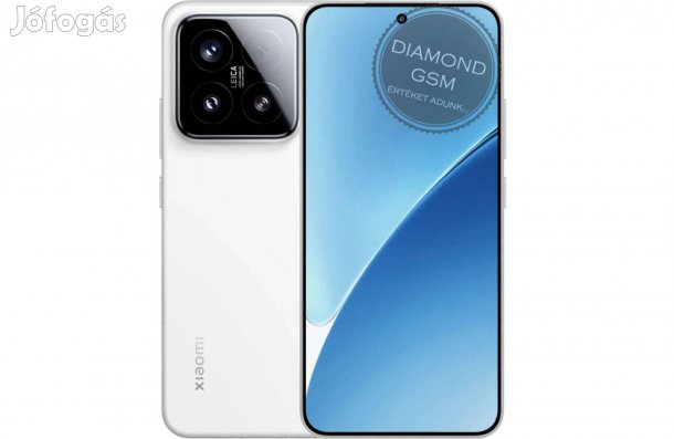 Új Xiaomi 15 5G 512GB 12GB Dual, Fehér színben, gyári