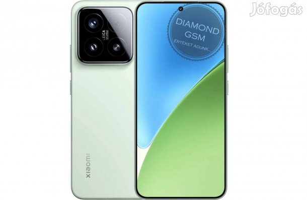 Új Xiaomi 15 5G 512GB 12GB Dual, Zöld színben, gyári