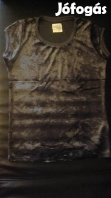 Új Zara női extra sötétszürke rövid ujjú póló S S-es!