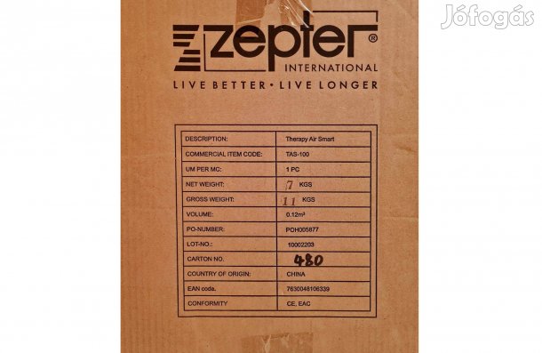 Új Zepter Therapy Air Smart 360 légtisztító légterápia 1év garanciával