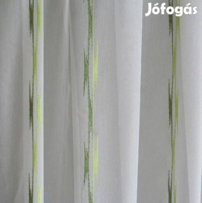Új Zöld nyírt mintás voile függöny (12m x 175 cm)