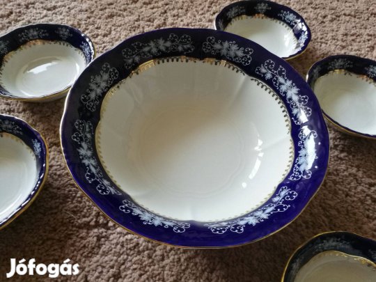 Új Zsolnay Pompadour II. kompótos készlet