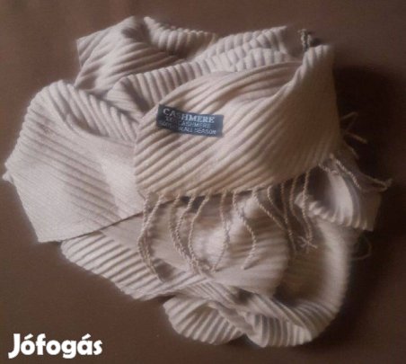 Új, 100 % kasmír sál, cashmere világos barnás beige Akció % 03.30-ig!!