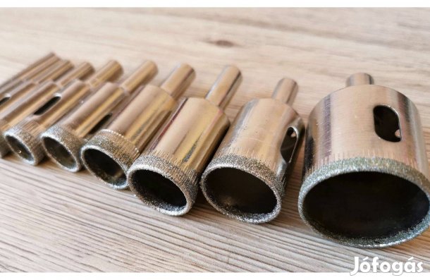 Új, 10db gyémánt bevonatú Hss fúrószár készlet(csempe, üveg)6-30mm