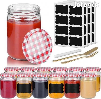 Új! 12 db-os beföttes üveg szett 240ml