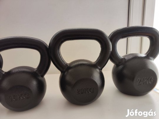 Új! 16kg öntöttvas kettlebell