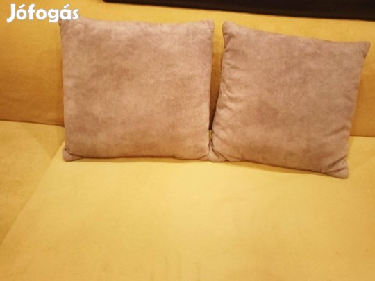 Új! 2 db Modern, minimál stílusú betonszürke velúr díszpárna,45x45 cm