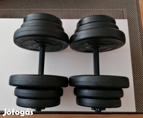 Új! 2x20kg súlyzó készlet, bontatlan!