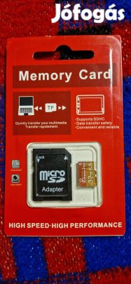 Új, 32 GB microsd kártya + adapter 