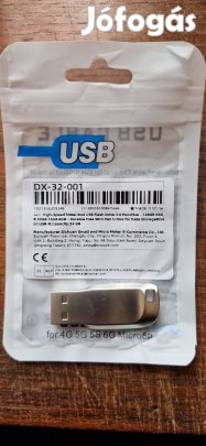 Új, 64 GB, USB 3.0 fémházas pendrive 