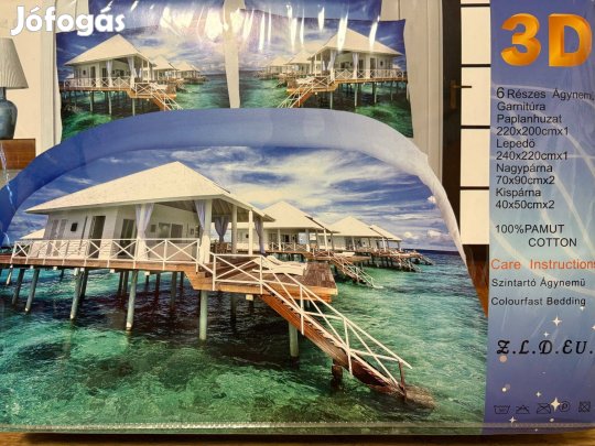 Új, 6 részes ágynemű garnitúra 3D