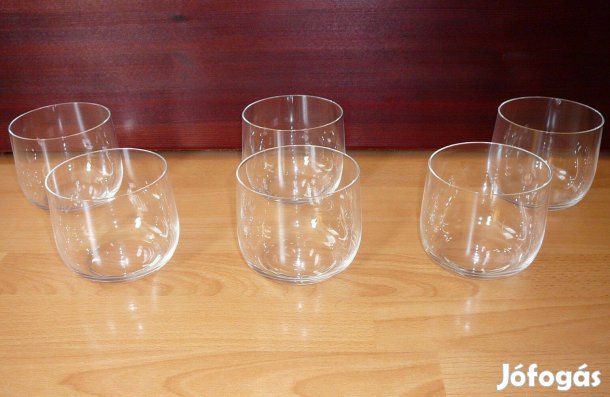 Új, 6db-os üveg tálka (pohár) készlet (10cm átmérő)