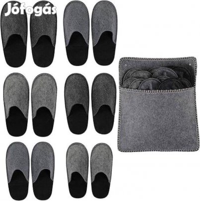Új! 6db-os vendégpapucs szett tárolóval