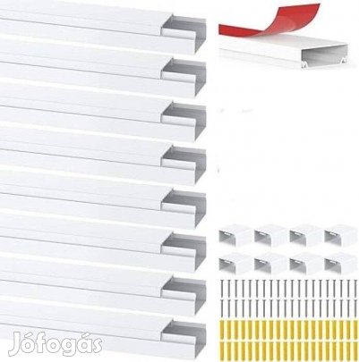 Új! 6x1m öntapadós kábelcsatorna