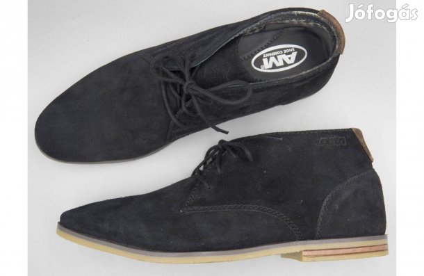 Új! AM Shoe velúrbőr bokacipő, 41 -es