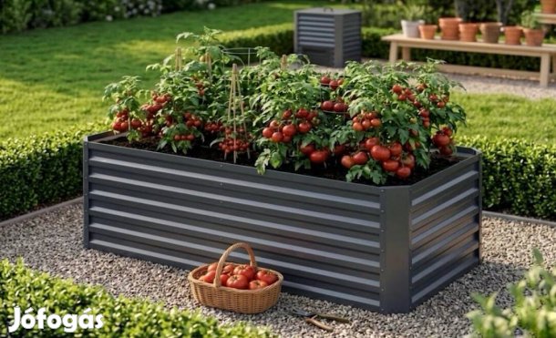 Új! Acél magas ágyás. 120 x 60 cm  