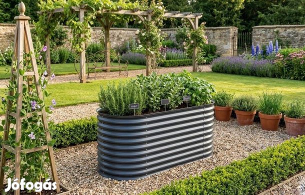 Új! Acél magas ágyás. 160x80 cm