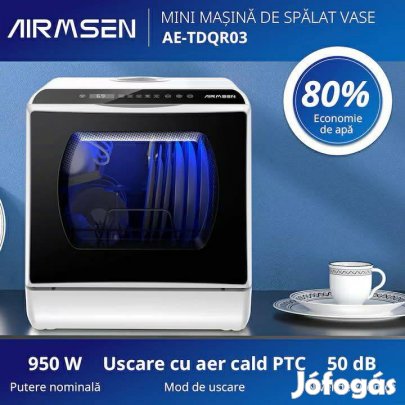 Új! Airmsen asztali mosogatógép 4 terítékes 5l tartály