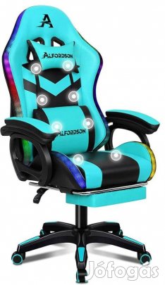 Új! Alfordson ergonomikus gamer szék masszázs funkcióval
