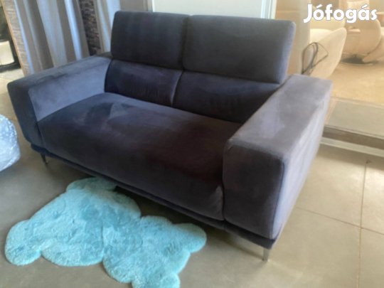 Új! Antracitszürke modern bársony 3+2 szett egyben, vagy külön is