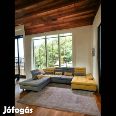 Új! Artemisz Multirelax Szürke Sárga U Ülőgarnitúra