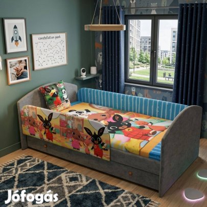 Új! Binges leesésgátlós gyerekágy