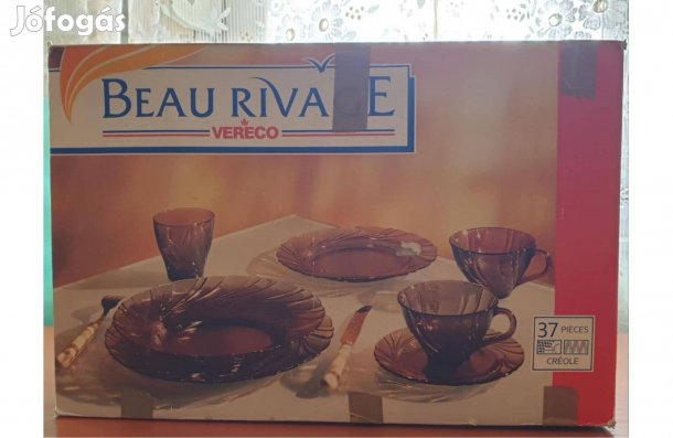 Új, Bontatlan Vereco Beau Rivage Francia Étkészlet 37 részes