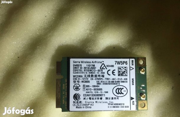 Új! Dell 5570 Dell DW5570 Ericcson 7W5P6 3G WWAN 07W5P6 MC8805