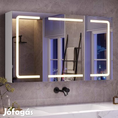 Új! Dictac fürdőszobai ledes tükrös szekrény 100cm