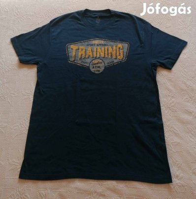 Új "Domyos" Training Férfi / Uniszex Kék Pamut Póló (M méret)